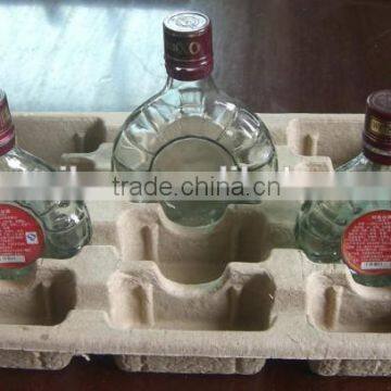 eco-friendly molded pulp wine tray