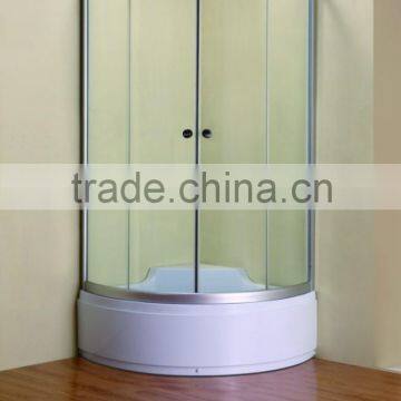 ABS high tray frosting tempered glass shower enclosure