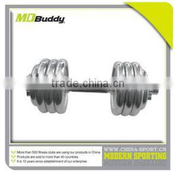 Chromed dumbbell set