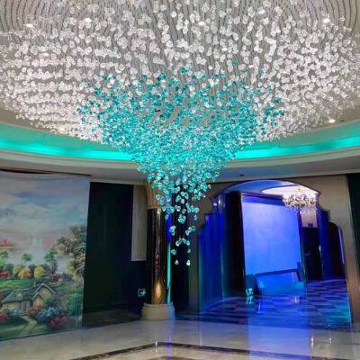 Custom grand chandeliers luxury hotel lobby lighting