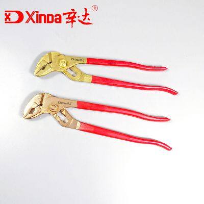 Non Sparking Water Pump Pliers Copper Alloy Material Xinda Explosion Proof Safety Tools Supplier