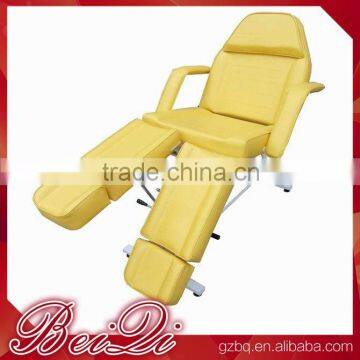 Adjustable Yellow Used Massage Chair, Oil Lubricant Facial Spa Bed,Beauty Equipment Tatto Chair