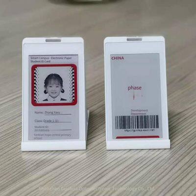 guohua 3.7-inch electronic work badge with e-ink screen, smart digital name tag, passive nfc