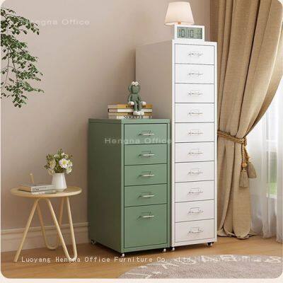 Dental Clinic Rolling Drawer Cabinet | Metallisches Stauraum-Modul mit 8 Schubladen in Weiß/Blau/Rosa | Leicht zu reinigen für medizinische Instrumente