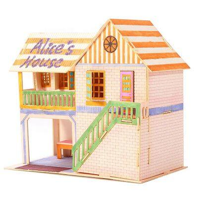 Wholesale 3D Paper Puzzle, Mini DIY Model House Kit Cute Room Educational Toys Jigsaw Puzzles Gift for Children and Adult