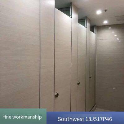 18mm Thick Waterproof and Mildew-proof Wood-grained Anti-bacterial Compact Laminate Sanitary Partition and Toilet Partition Panels. Undertake Projects. Trust Sanlihe. photo-2