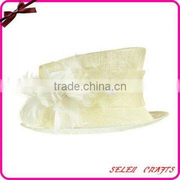 2012 New Design Ivory Elizabeth Sinamay Wedding Hat                        
                                                Quality Choice