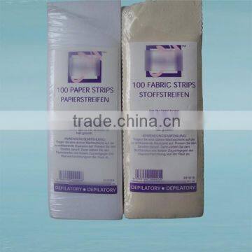 disposable and calendered depilatory wax strip paper for hair removal and epilating