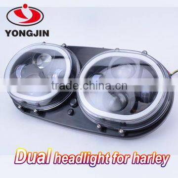 Harley Street Glide Driving Headlight Cover Double Lens Projector Headlight photo-4