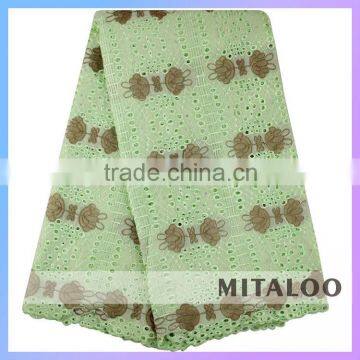 Mitaloo Mint Green Voile Lace OEM Heavy Swiss Voile Lace In Switzerland MSL0378