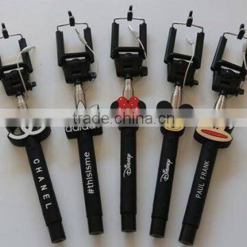 Monopod for mobile phone,cartoon wire monopod for mobile phone