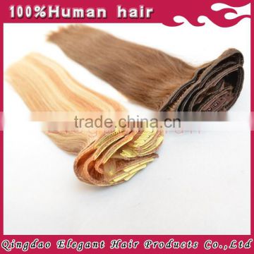 new style cheap 100% human hair clip in hair extension