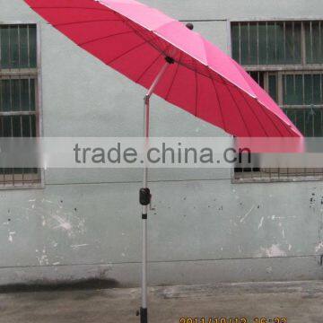 220cm*24k high quality chinese wholesale crank garden patio umbrella