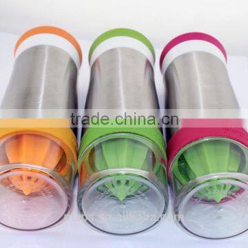 stainless steel fruit Juicer lemon water bottle FACTORY DIRECTLY