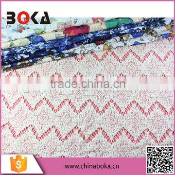 Chinese factory custom pattern water soluble cotton crochet lace fabric for sale