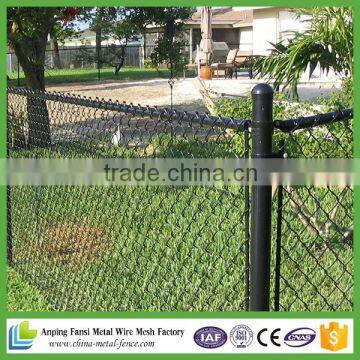 Woven Pvc Coated 25m Roll Diamond Top and Bottom Raill Security Chainwire Fencing photo-3