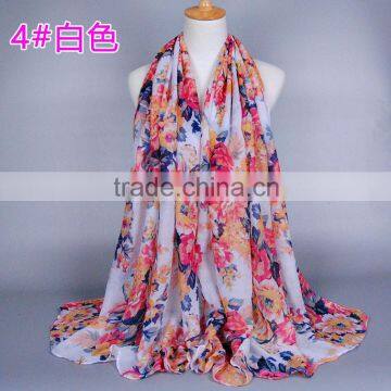 Latest Flower Printed Fashion Islamis Muslim Hijab                        
                                                Quality Choice