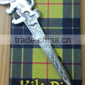 Scottish Rampart Lion Kilt Pin In Chrome Finished Made Of Brass Material