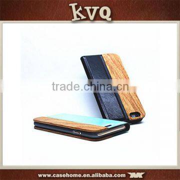 For iphone 5s Leather Wooden Case , Flip Wallet Cover for iphone 5s