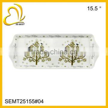 food grade melamine tray ; 15.5" rectangle melamine food tray