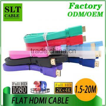 SLT Flat HDMI cable 3D 4k 1.4 for Full HD