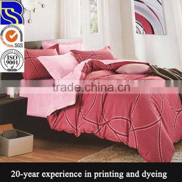 most popular printed and dyed 150TC combed plain bed set fabric