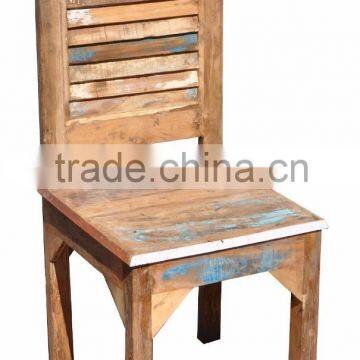 RETRO RECYCLE WOODEN DINING CHAIR