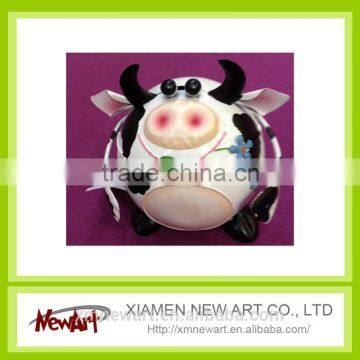 garden decoration cow type handmade dustbin