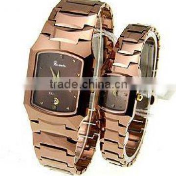 Tungsten steel diamond couple watches