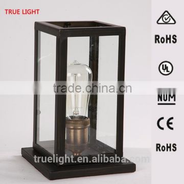 a table lamp for hotel home decorative glass metal table lamp made in china