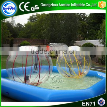 Giant square swimming pool,water ball,crazy inflatable water toys