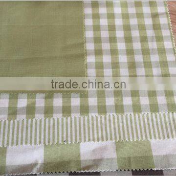 T/C Yarn Dyed Check Fabric Plain Green Grid Cloth Plain Table Cloth photo-3