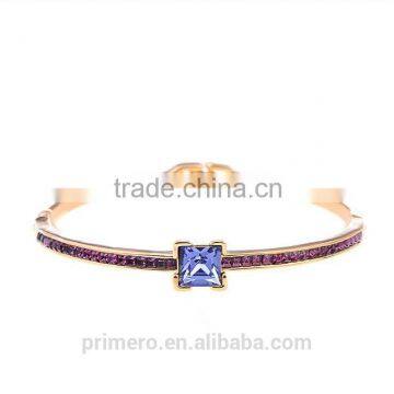 New Design 18K Yellow Gold Plated Full Rhinestone Austrian Crystals Adjustable Bracelet photo-5