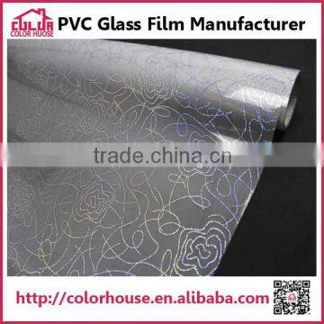 film roll adhesive glass flower decoration laser sticker