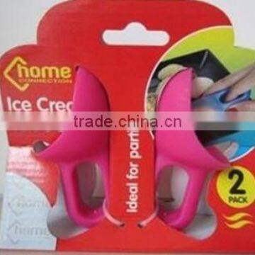 2 pcs plastic ice cream spoons