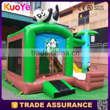 pvc tarpaulin panda moon bounce inflatable with EN14960