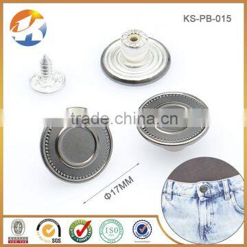 Cheaper Black Nickel Custom Metal Jeans Button Cover