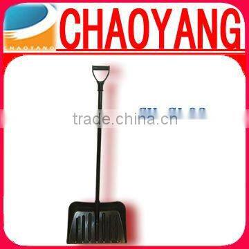 Black Tube Black Heavy Duty Plastic Snow Shovel with D-Grip