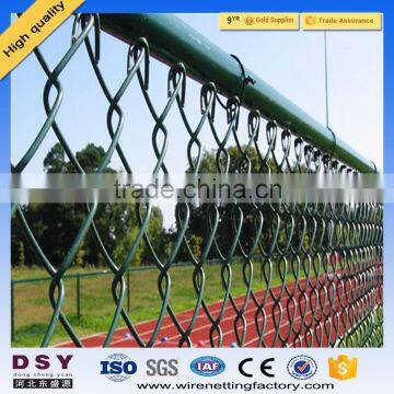 New design high quality green pvc coated chian link fence made in China