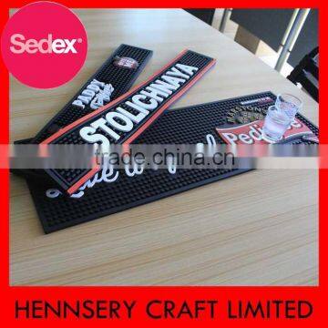 OEM logo soft pvc rubber bar mat