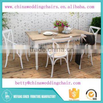 2015 Best Seller Rattan Seat Wood X Cross Back Dining Chair / Banquet Party Chair photo-2