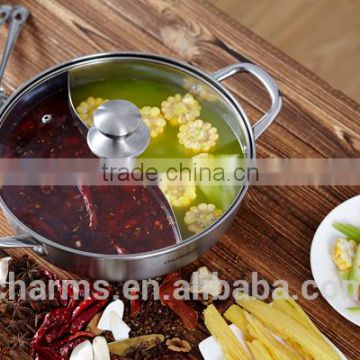 2016 Chuangsheng Induction Commercial electric stainless steel divided chinese hot pot