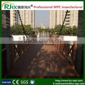 Composite decking floor tile for outdoor landscape in hollow and solid design wpc decking