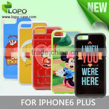 New Design 2d Sublimation 2in1 Tpu+Pc Phone Case for Iphone6 Plus