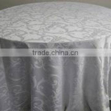 round polyester jacquard table cloth for wedding decoration hotel