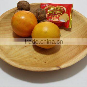 New Naturally Root Carved Made by Hand Round Plate Tray photo-3