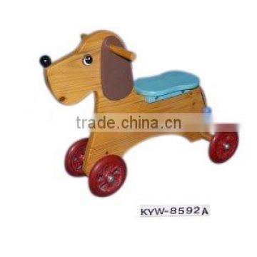 Puppy Rideable Car -Children furniture; Wooden furniture