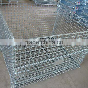 Cheap Metal Cage Galvanized Storage Wire Mesh Foldable Lockable Steel Cage