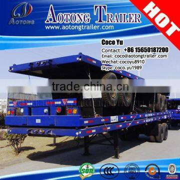 Electric emergency vehicle truck Aotong brand shipping Dual axis 40foot container container semi-trailer for sale