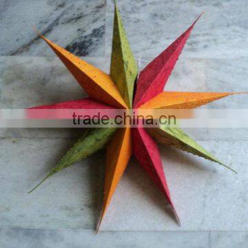 christmas paper stars lanterns rasta colours